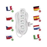 Prodlužovací přívod 4z.  10 m, 3 x 1mm2, bílý - 3