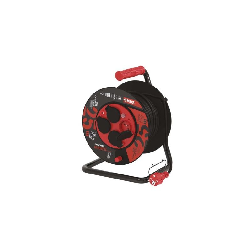 Prodlužovací přívod na bubnu - 4z 25m 3x2,5, gumový  P084253 - 1