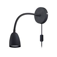 Solight LED nástěnná lampička, stmívatelná, 4W, 280lm, 3000K, černá - WO54-B - 1