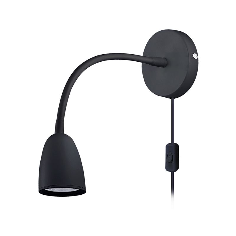 Solight LED nástěnná lampička, stmívatelná, 4W, 280lm, 3000K, černá - WO54-B - 1