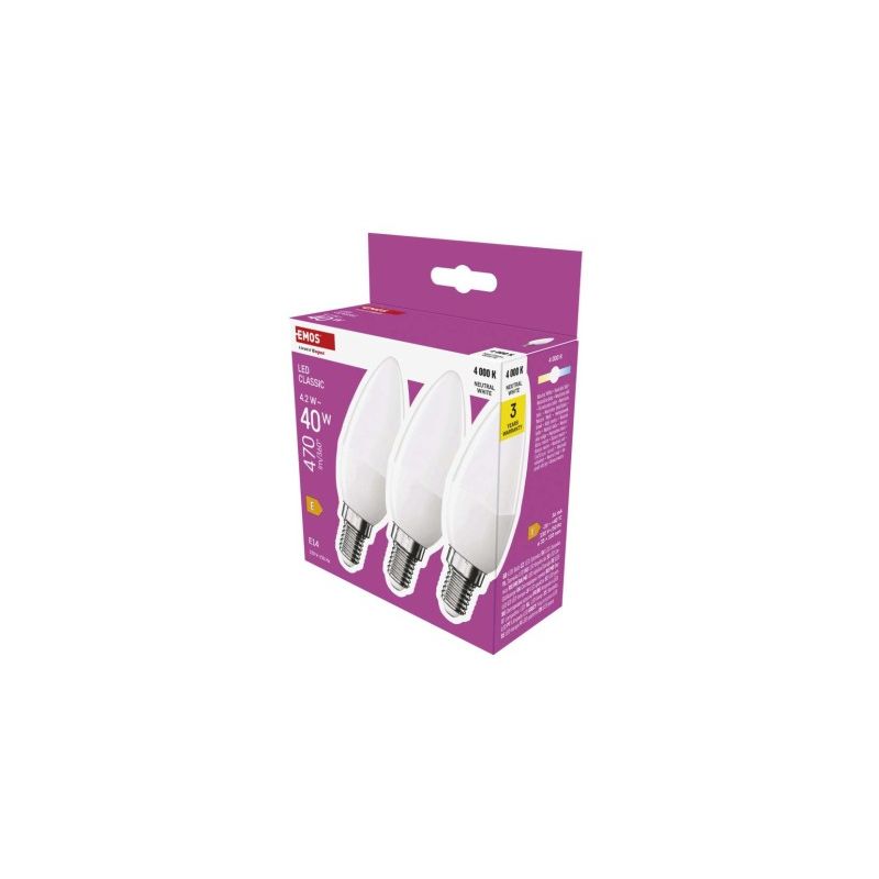 Emos ZQ3E23.3 LED žárovka Classic svíčka - 1