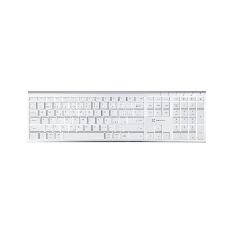 Powerton Klávesnice UltraSlim CZ/SK bílá - 1