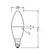 LEDž.OSR.E14 svíč.60W/2700K/7,5W mat. - 2