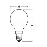 LEDž.OSR.E14 ilum.40W/2700K/4,9W mat. 470lm - 2