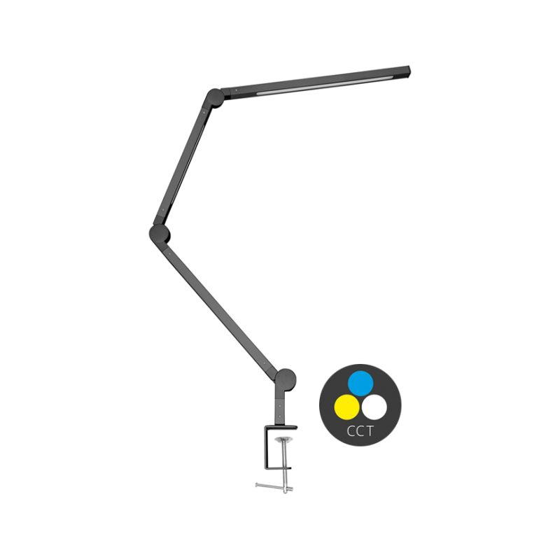 ECOLITE LED stolní lampa 19W (8W+11W) volba teploty světla, stmívatelná, stolní úchyt, černá LU19WT-CR - 1