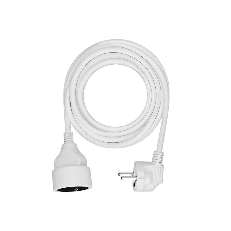 Prodlužovací přívod - spojka, 1z.  5m, 3 x 1,5mm2, bílá  PS04X - 1