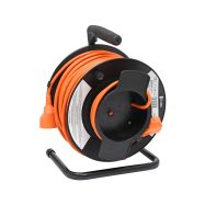Prodlužovací kabel na bubnu 50 m / 1 zásuvka / oranžový / PVC / 230 V / 1,5 mm2 - 1