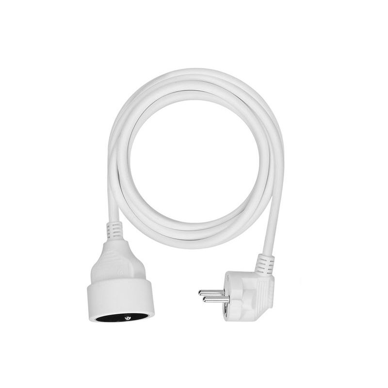 Prodlužovací přívod - spojka, 1z.  3m, 3 x 1,5mm2, bílá  PS03X - 1