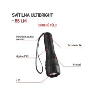 LED ruční svítilna P3210, 55 lm, 2× AA - 2