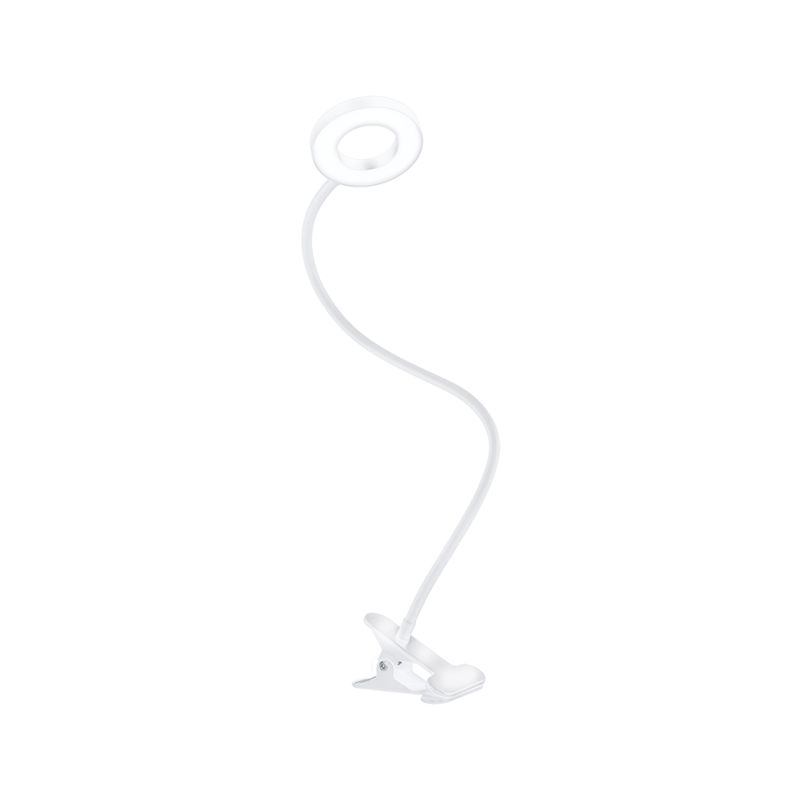Solight LED stmívatelná stolní lampička s klipem bílá, 300lm, nastavitelná teplota světla, USB - WO66-W - 1