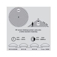 LED svítidlo VICTOR LED s pohybovým čidlem bílé   W131/LED-4100 - 4