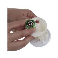 LED hřbitovní svíčka, 12,5 cm, 2x C, venkovní i vnitřní, vintage, časovač, bílá  DCCV21 - 10