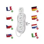 Prodlužovací přívod 5z.  10m, 3 x 1mm2, bílý - 3