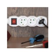 Prodlužovací přívod s vypínačem 5z. 10m, 3 x 1mm2, bílý  P1510 - 6