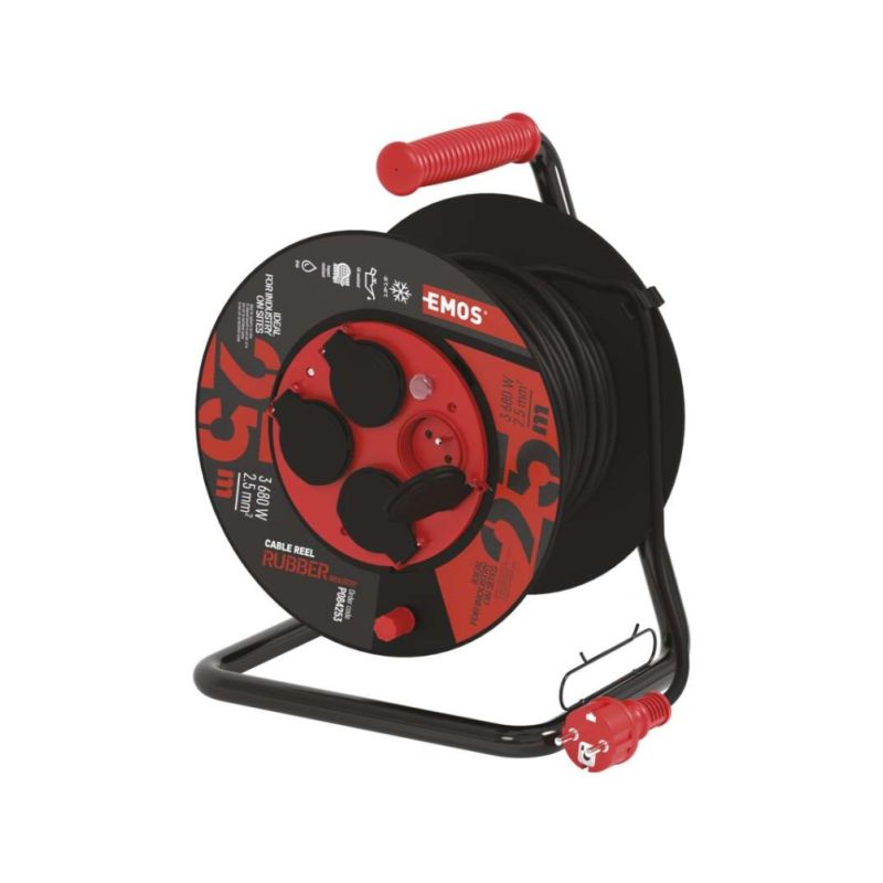 Prodlužovací přívod na bubnu - 4z 25m 3x2,5, gumový  P084253 - 1