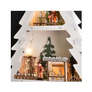 Solight LED dřevěný vánoční stromek s dekoracemi, 13x LED, bílá, 53cm, 2x AA - 1V283 - 8