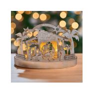 Solight vánoční dřevěný betlém podsvícený, 5x LED, přírodní dřevo, 25cm, 2x AA - 1V275 - 3 Solight vánoční dřevěný betlém podsvícený, 5x LED, přírodní dřevo, 25cm, 2x AA - 1V275 - 3