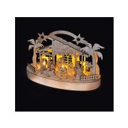 Solight vánoční dřevěný betlém podsvícený, 5x LED, přírodní dřevo, 25cm, 2x AA - 1V275 - 7 Solight vánoční dřevěný betlém podsvícený, 5x LED, přírodní dřevo, 25cm, 2x AA - 1V275 - 7