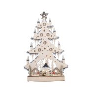 Solight LED dřevěný vánoční stromek s dekoracemi, 23x LED, přírodní barva, 64cm, 2x AA - 1V282 - 5
