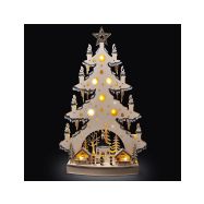 Solight LED dřevěný vánoční stromek s dekoracemi, 23x LED, přírodní barva, 64cm, 2x AA - 1V282 - 8