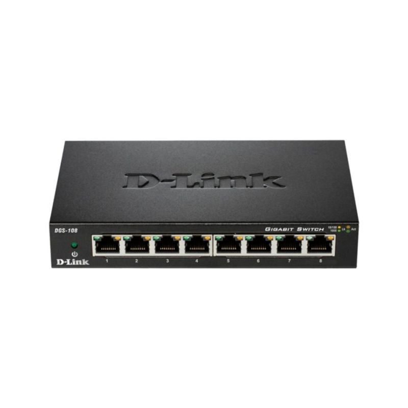 D-LINK 8-Port Gigabit Switch (DGS-108) - 1