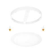Solight LED mini panel koupelnový 2v1, 3CCT, podhledový/přisazený, 18W, 1530lm, IP54, bílá, kulatý - WD242-W - 8