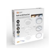 Solight LED mini panel koupelnový 2v1, 3CCT, podhledový/přisazený, 18W, 1530lm, IP54, bílá, kulatý - WD242-W - 13