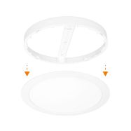 Solight LED mini panel koupelnový 2v1, 3CCT, podhledový/přisazený, 24W, 2040lm, IP54, bílá, kulatý - WD244-W - 8