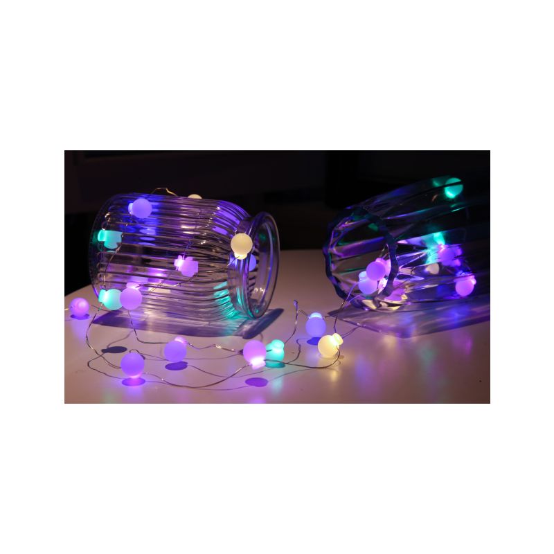 Solight LED vánoční řetěz barevné koule, 40x LED, 4m, 2x AA - 1V274 - 1 Solight LED vánoční řetěz barevné koule, 40x LED, 4m, 2x AA - 1V274 - 1