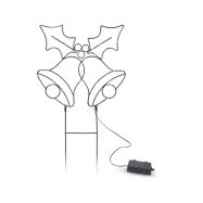 Solight LED venkovní dekorace zvonečky, 100x LED, časovač, 55cm, 3x AA - 1V289 - 2