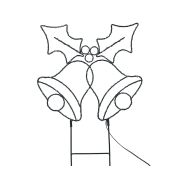 Solight LED venkovní dekorace zvonečky, 100x LED, časovač, 55cm, 3x AA - 1V289 - 3