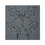 Solight LED venkovní dekorace zvonečky, 100x LED, časovač, 55cm, 3x AA - 1V289 - 6