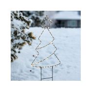 Solight LED venkovní dekorace vánoční stromeček, 85x LED, časovač, 68cm, 3x AA - 1V290 - 1