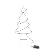 Solight LED venkovní dekorace vánoční stromeček, 85x LED, časovač, 68cm, 3x AA - 1V290 - 2