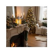 Solight LED vánoční lucerna bílá, 20cm, časovač, 2x AA - 1V288 - 3