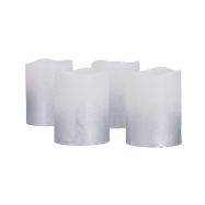 Solight sada LED svíček s časovačem, 4x svíčka, 6,5cm, stříbrná barva, 4xCR2032 součástí - 1V284 - 1