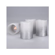 Solight sada LED svíček s časovačem, 4x svíčka, 6,5cm, stříbrná barva, 4xCR2032 součástí - 1V284 - 3