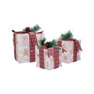 Solight sada 3 LED vánočních dárků, 48x LED, IP44, 230V - 1V291 - 1