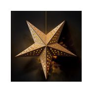Solight LED dřevěná vánoční hvězda, závěsná, časovač, 20x LED, 65cm, 2x AA - 1V293 - 4