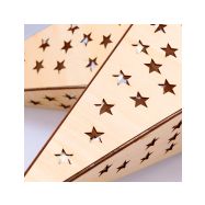 Solight LED dřevěná vánoční hvězda, závěsná, časovač, 20x LED, 65cm, 2x AA - 1V293 - 6