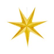 Solight LED vánoční hvězda zlatá, závěsná, časovač, 60cm, 20x LED, 2x AA - 1V295 - 1