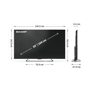 Sharp 65HR7265E 144Hz - UHD QLED Google TV 65" - 9