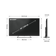 Sharp 55HP6265E - UHD QLED Google TV 55" - 8