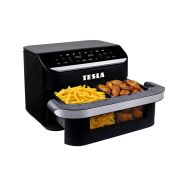Tesla AirCook FlexiZone Q570 XXL - multifunkční duální digitální horkovzdušná fritéza 2 x 5 litrů - 1
