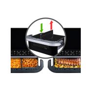 Tesla AirCook FlexiZone Q570 XXL - multifunkční duální digitální horkovzdušná fritéza 2 x 5 litrů - 11