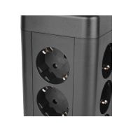 Huslog HUS1051 nabíjecí stanice 15W 12x zásuvka,2x USB-C,2x USB černá - 6