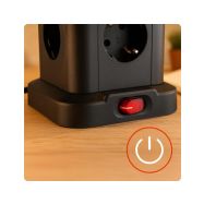 Huslog HUS1051 nabíjecí stanice 15W 12x zásuvka,2x USB-C,2x USB černá - 7