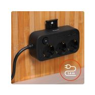 Huslog HUS1056 nabíjecí stanice 15W 3x zásuvka,2x USB-C,2x USB,1x držák na telefon černá - 8