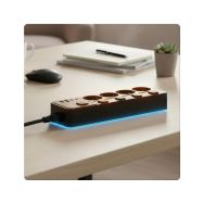 Huslog HUS1053 nabíjecí stanice 15W 4x zásuvka,2x USB-C,2x USB,5x vypinač černá - 6