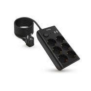 Huslog HUS1050 nabíjecí stanice 15W 6x zásuvka,2x USB-C,2x USB černá - 1